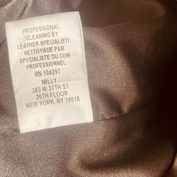 Milly | Nubby Wool & Leather Tuxedo Blazer Size 6 | EUC - Picture 11 of 11